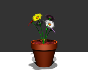 Blumen (erstellt mit POVRay)